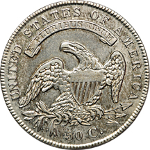 1807 and eight additional Capped Bust half-dollars