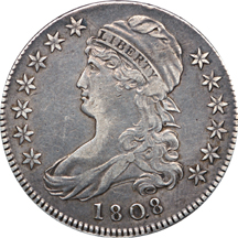 1807, 1808/7 and 1808 Capped Bust half-dollars