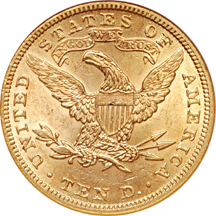 1899 Coronet eagle, NGC MS-62