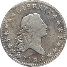 1795 O-108 Flowing Hair half-dollar, NCS "VG details"