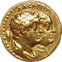 Gold Pentadrachm of the Ptolemaic Kingdom of Egypt (ca. 261  BC)