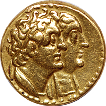 Gold Pentadrachm of the Ptolemaic Kingdom of Egypt (ca. 261  BC)
