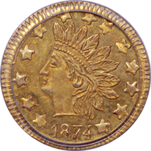 1874 (BG-1053) half-dollar, PCGS MS-63