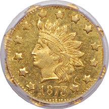 1873 (BG-1123) dollar, PCGS MS-63