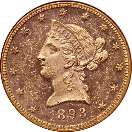 1893 NGC MS-62 PL.