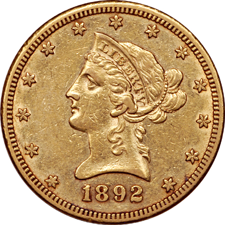 1870-S and 1892-CC Coronet eagles.