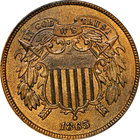 Trio of Two Cents, each MS-60, recolored.