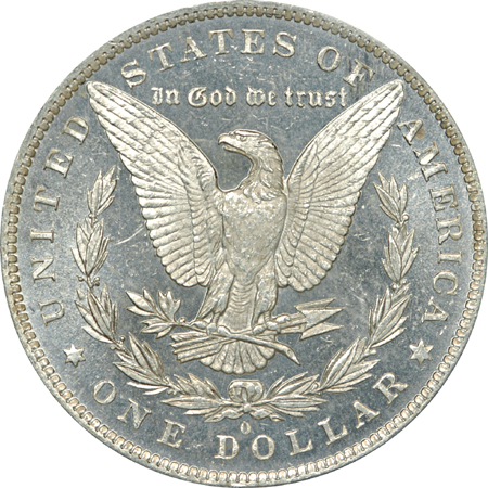 Seven 1883-O Morgan dollars, PCGS MS-63DMPL.