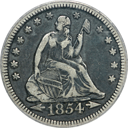 1854-O Arrows, Huge O. PCGS VF-30.