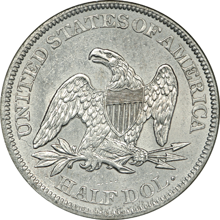 1861 'S.S. Republic Seated Liberty half-dollar, NGC certified.