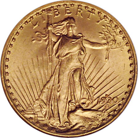 1930-S Saint-Gaudens double-eagle, NGC MS-65 Eliasberg.