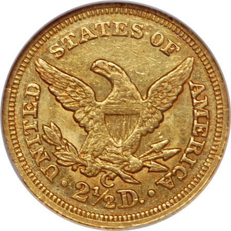 1850-C Liberty Head quarter-eagle, NGC AU-58 Eliasberg.