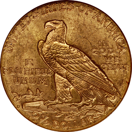 1925-D Indian Head quarter-eagle, NGC MS-64 Eliasberg.