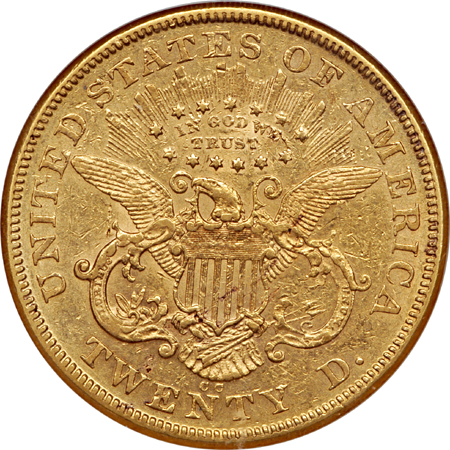 1874-CC Liberty double-eagle, NGC XF-45 Eliasberg.