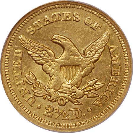 1850-O, Breen-1, Liberty Head quarter-eagle, NCS scratched, improperly cleaned, AU Details Eliasberg.