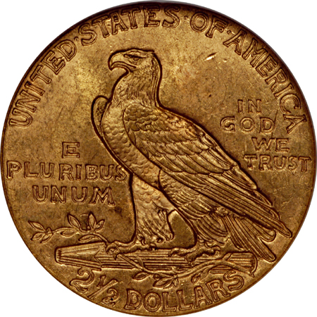 1929 Indian Head quarter-eagle, NGC MS-64 Eliasberg.