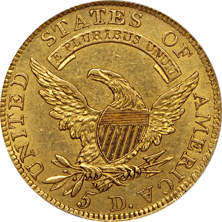 1808 (normal date, wide 5 D) Breen 4-B Capped Bust half-eagle, NCS improperly cleaned, AU Details Eliasberg.