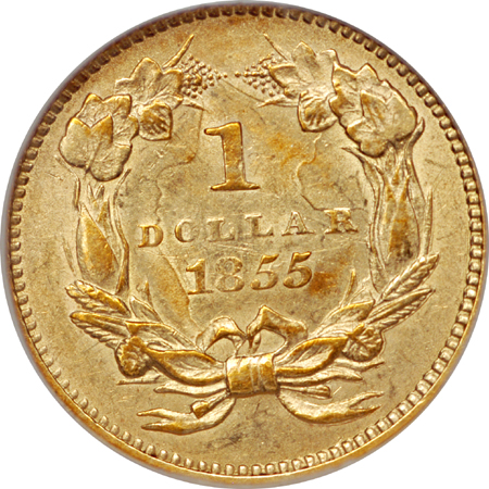 1855 NGC AU-58.