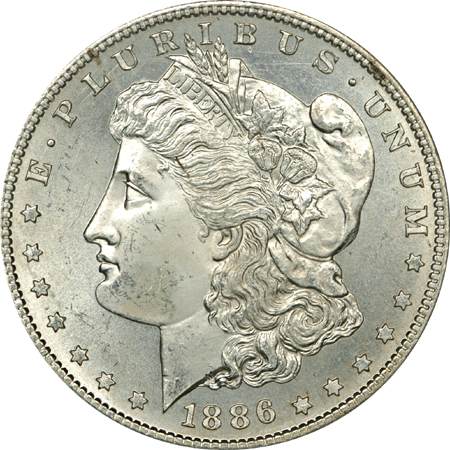 1878 7/8TF 'Strong TF', 1886-O and 1886-S Morgan dollars, PCGS.