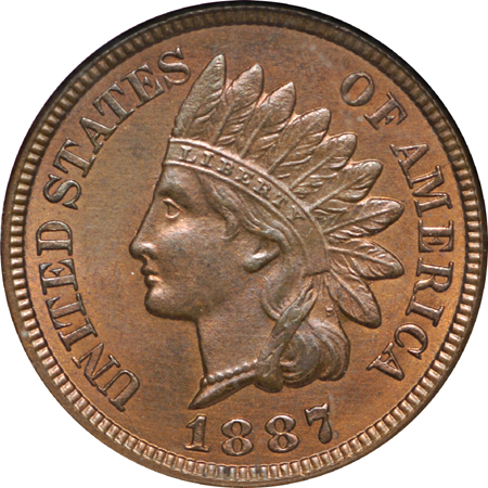 1887, 1888 and 1889 Indian Head cents, NGC.