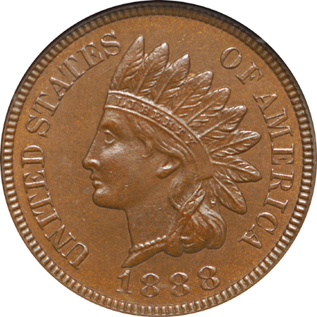 1887, 1888 and 1889 Indian Head cents, NGC.