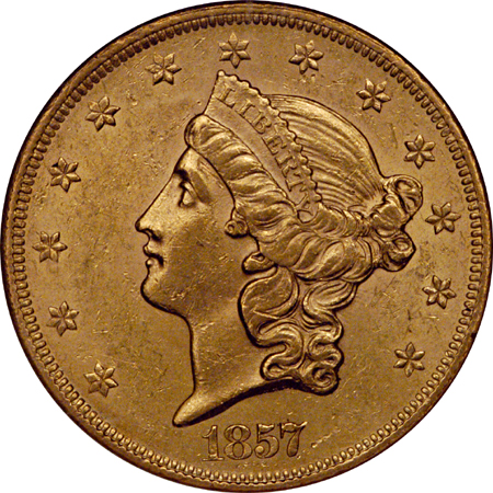 1857 NGC AU-58.