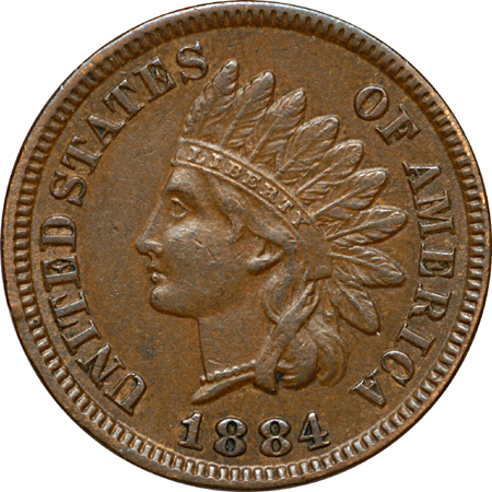 Thirteen Indian Head Cents.