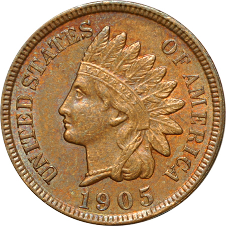 Nine Indian Head Cents.