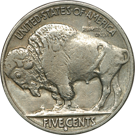 Eleven Buffalo Nickels.