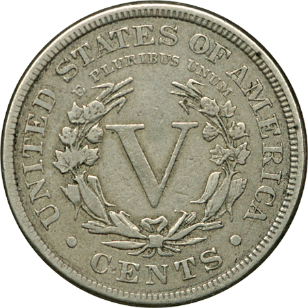 1885 VF, lightly cleaned.