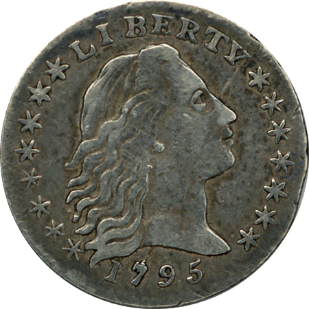 1795 "LM-9, R.4" dime, XF, damaged rim.