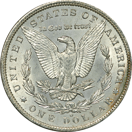 Tube of 1885-O Morgan dollars MS-63/64.