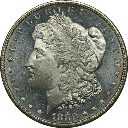 Seventeen certified Morgan silver dollars, PCGS.