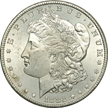 1882-CC GSA Morgan dollar, NGC MS-65.