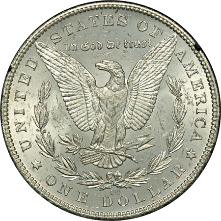 1882-CC GSA Morgan dollar, NGC MS-65.