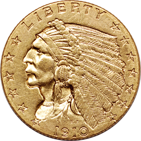 1910 and 1929 Indian quarter-eagles.