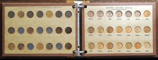Album (1909 - 1961) of Lincoln cents.
