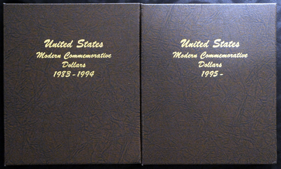 Two albums (1983 - 2006) of Modern Commemorative Dollars.