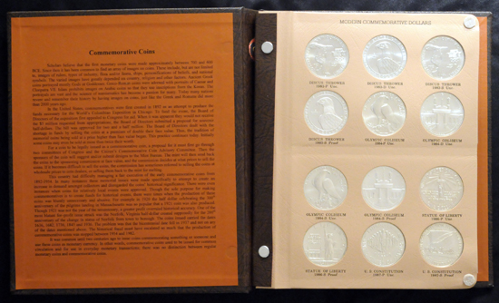 Two albums (1983 - 2006) of Modern Commemorative Dollars.