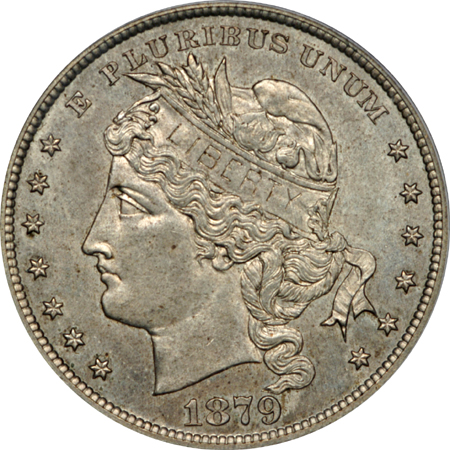 1879 $1 Goloid Metric Dollar, J-1626, P-1822, R-4, PCGS PF-63.