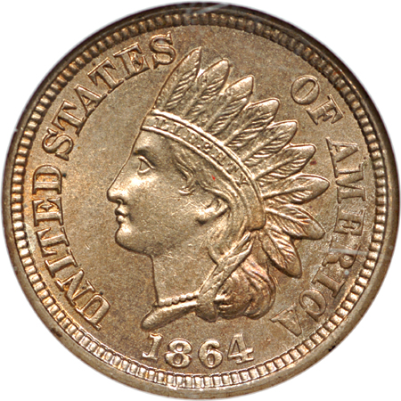 1864 CN. NGC MS-63.