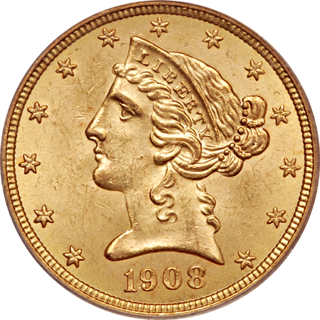 1908 PCGS MS-64.