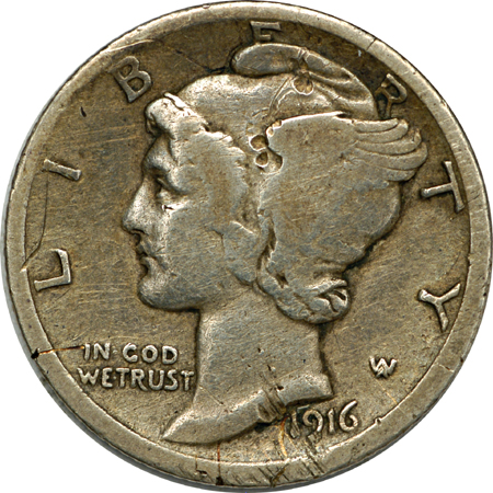 Album (1916 - 1945) of Mercury dimes.