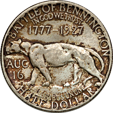 1927 Vermont commemorative half-dollar with original holder, MS-63.