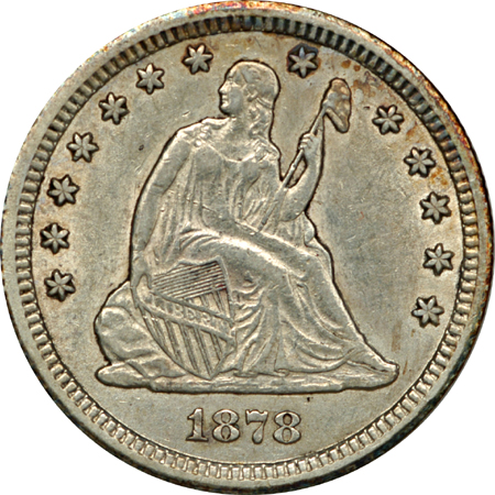 Three Liberty Seated quarters.