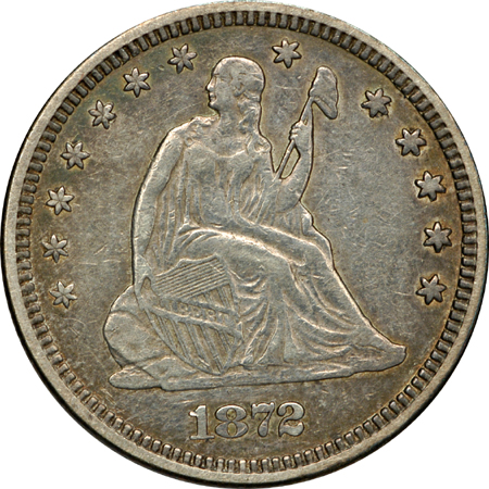 Three Liberty Seated quarters.