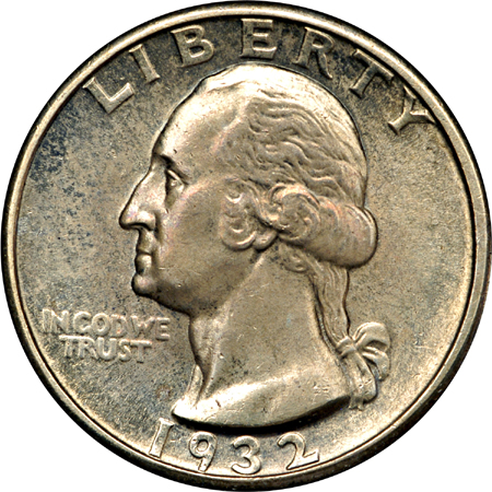 Album (1932 1964-D) of uncirculated Washington quarters.