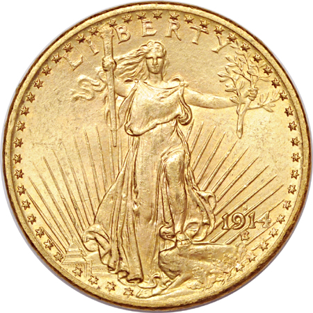 1914-S, 1916-S and 1922 Saint-Gaudens double-eagles.