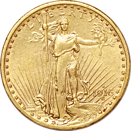 1914-S, 1916-S and 1922 Saint-Gaudens double-eagles.