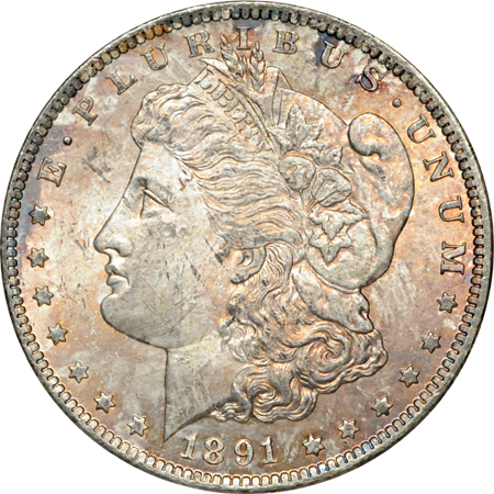 1891-CC and 1892-CC Morgan dollars.